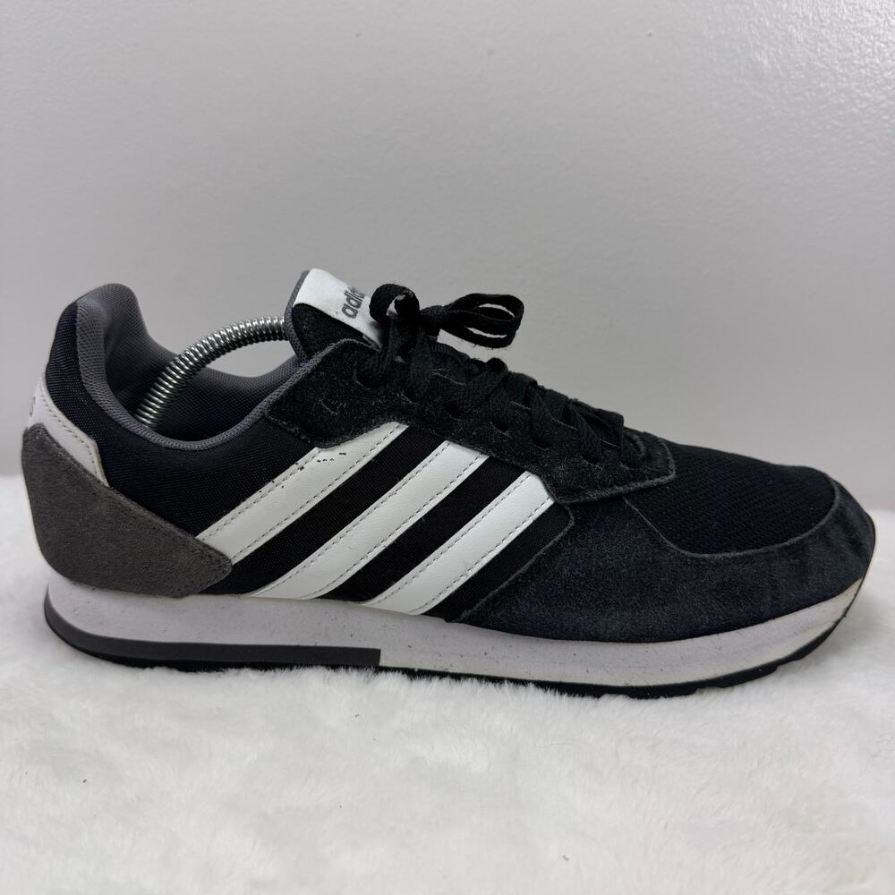 Adidas Retro Run Black/White Lifestyle Running Sneakers – Men’s US 11